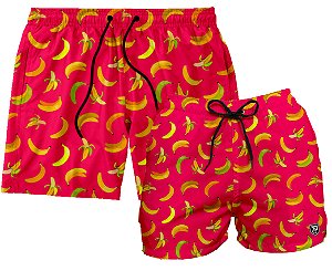 Kit Shorts Masculino e Feminino de Tactel | Bananas