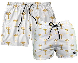 Kit Shorts Masculino e Feminino de Tactel | Coqueiros Amarelos