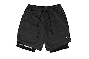 Short Academia Dry-Fit Compressão 2 em 1