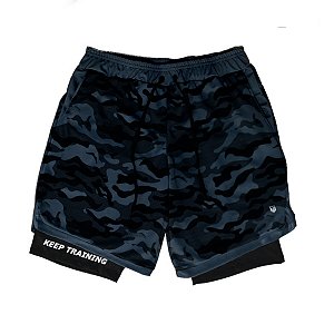 Short Compressão 2 em 1 Para Treino Academia em Dry Fit