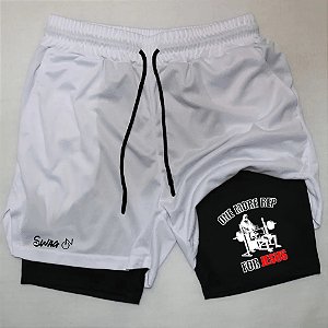 Short Treino Academia Ciclista Compressão 2 em 1