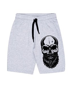 Bermuda Masculina de Moletom | Caveira Barba
