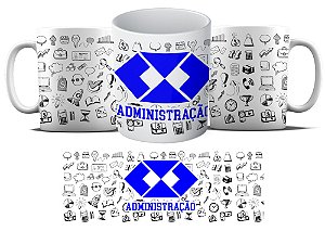Caneca Personalizada - Curso Administração - Administração logo azul MD05