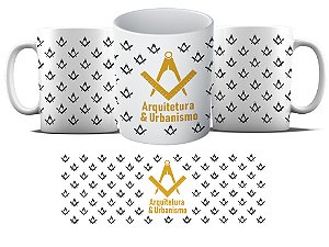 Caneca Personalizada - Curso Arquitetura e Urbanismo - Simbolo oficial MD08