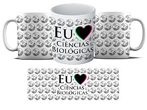 Caneca Personalizada - Curso Ciencias Biologicas Biologia - Eu amo Ciencias biologicas logo MD04