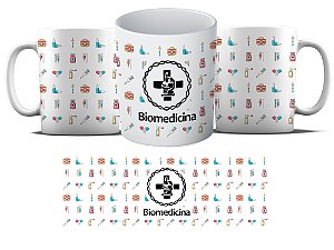 Caneca Personalizada - Curso Biomedicina - Biomedicina logo MD01
