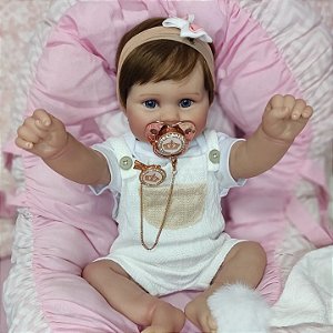 Bebê Reborn Maddie - inteira em silicone -  feito com material nacional