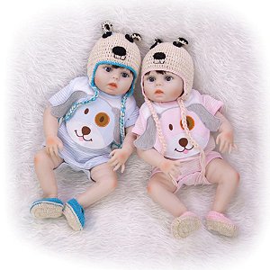casal de gêmeos bebês reborn Super realistas Promoção