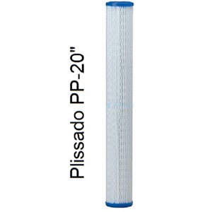 Elemento Filtrante Polipropileno Plissado 20" x 2.1/2" (Lavável)
