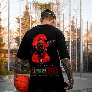 CAMISETA TANJIRO SKNDY OVERSIZED "HINOKAMI KAGURA"