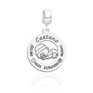 Berloque personalizado bebê • Prata 925