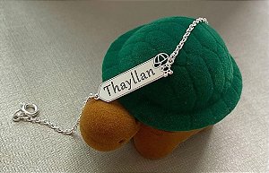 Pulseira infantil menino 🧢 • Prata 925