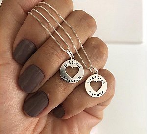 Colar coração vazado l Prata 925
