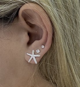 Brinco Estrela do Mar Prata 925