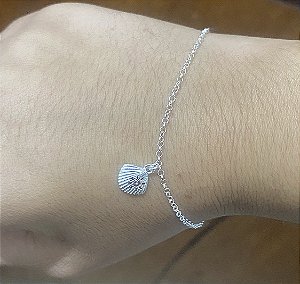 Pulseira concha e sol Prata 925