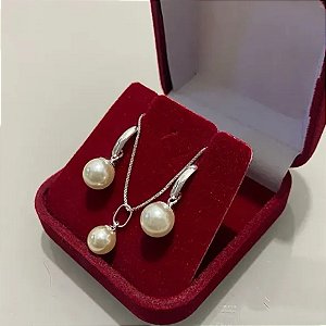 Conjunto Pérola Prata 925