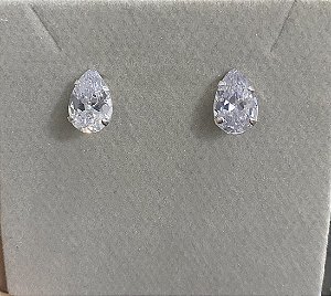Brinco gota zircônia Prata 925