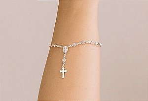 Pulseira terço zircônia Prata 925