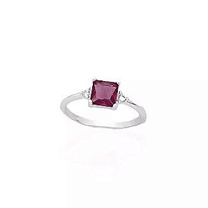 Anel pedra rose Prata 925