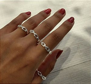 Anel Cartier Prata 925