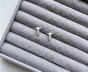 Brinco Cristo Prata 925