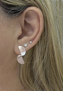 Brinco geométrico Prata 925