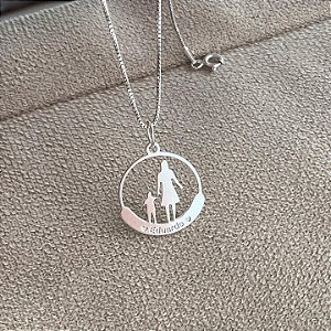 Colar Mãe personalizado Prata 925