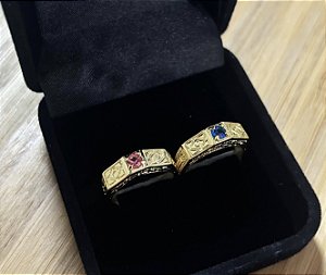 Anel ABC formatura infantil • folheado a Ouro