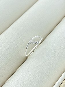 Anel 3 zircônias Prata 925