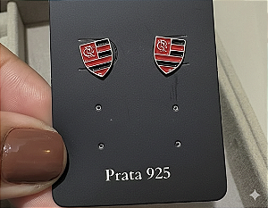 Brinco Flamengo Prata 925