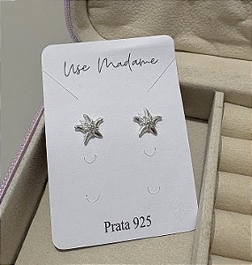 Brinco estrela do mar Prata 925