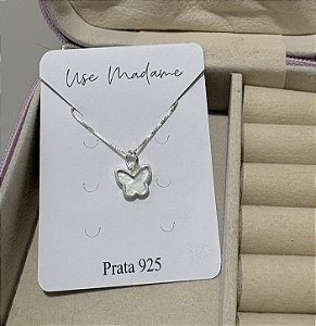 Colar borboleta Prata 925