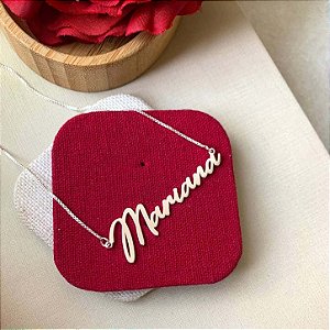 Colar manuscrito Prata 925 (fonte Encanto)