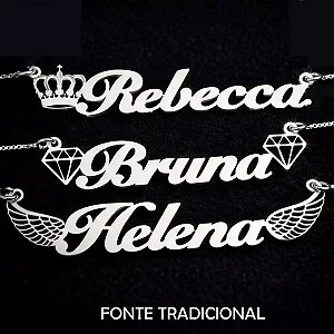 Colar manuscrito com Nome com desenho