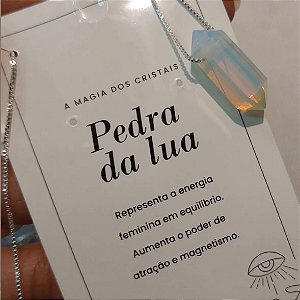 Colar pedra da Lua natural Prata 925
