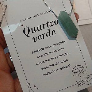 Colar Quartzo verde natural Prata 925