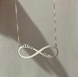 Colar infinito personalizado Prata 925