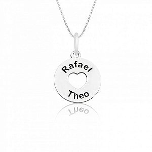 Colar coração personalizado Prata 925