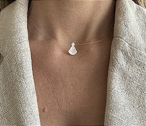 Colar nylon Aparecida madrepérola