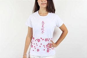 Camiseta Sakura Branco - Yunitto Lab