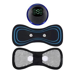 Massageador Terapêutico Elétrico Vibra Intensidade Alivio Muscular Dor Pescoço Coluna Pernas Cor Preto Recarregável Port