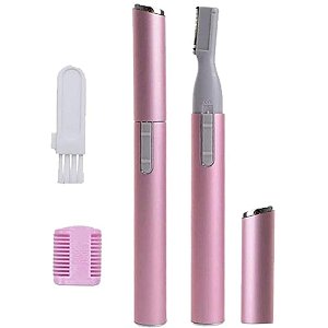 Mini Depilador Elétrico Sobrancelhas Feminino Aparador de Pelos Portátil Buço Nariz Virilha Axila Pescoço Barbeador de P