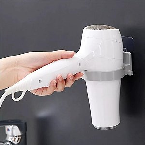 Suporte para Secador de Cabelo Chapinha e Armazenamento de Demais Itens Organizador de Ambiente Fixação Adesiva Para Par