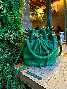 Bolsa Mini Bucket Bag Bruges Verde MR