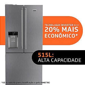 REFRIGERADOR BRASTEMP GOURMAND DOMÉST 3PORTAS 515L 127V BRH86ARANA