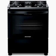 Fogão Brastemp Piso 5 Bocas Vidro Preto