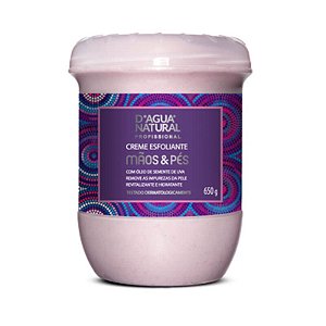 Creme Esfoliante Semente de Uva D'Água Natural Mãos e Pés - 650g