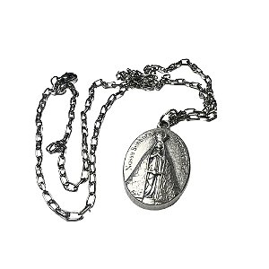 Colar Nossa Senhora Aparecida Prata