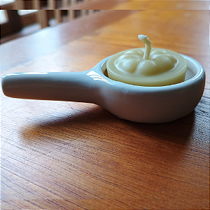 Castiçal de cerâmica branco para velas Rechaud