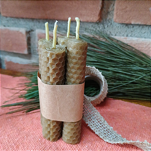 Kit 4 velas alveoladas de 10 cm de altura